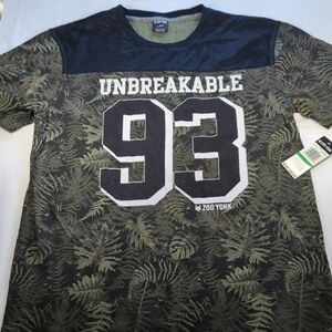 Zoo York Men's Black and Olive Graphic Tee